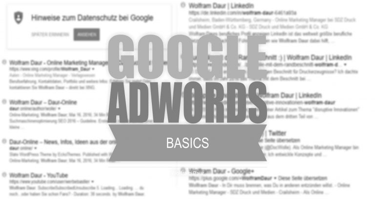 Mehr über den Artikel erfahren SEA – AdWords Basics